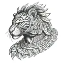aztec jaguar warrior tattoo design idea