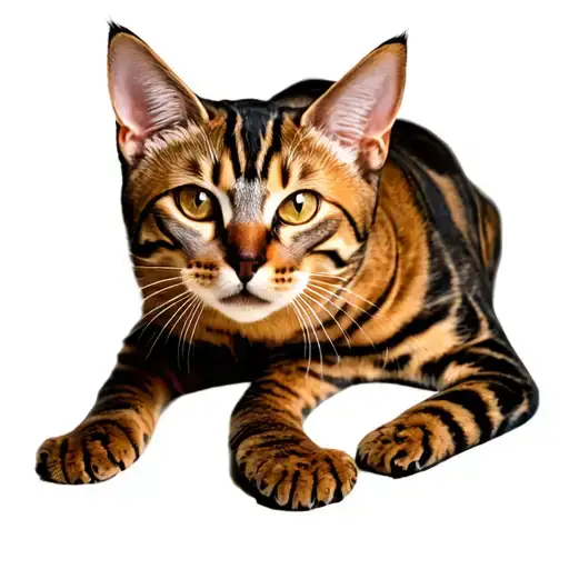 full length playful bengal cat tattoo design idea