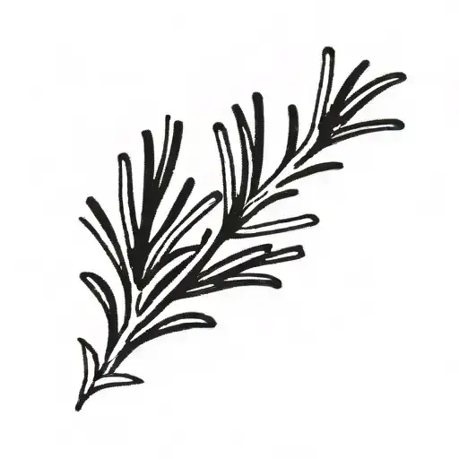 Rosemary tattoo design idea