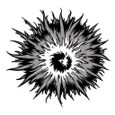 fireball explosion sun flames tattoo design idea