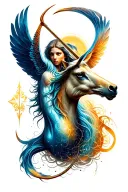 sagittarius and aquarius tattoo combination  tattoo design idea