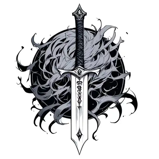 demon slayer anime sword tattoo tattoo design idea