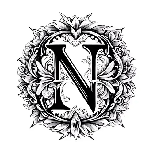 I want a tattoo of initials of my initials, my wife’s initials and my kids initials. I want me and my wife’s initials on tattoo design idea