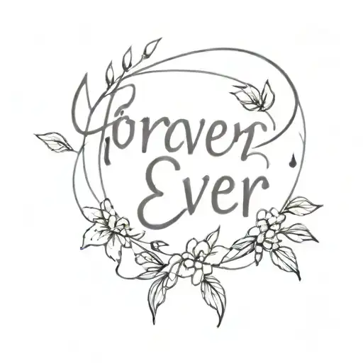 forever & ever tattoo design idea