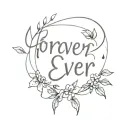 forever & ever tattoo design idea