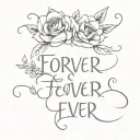 forever & ever tattoo design idea
