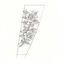 a cross and roses tattoo design idea