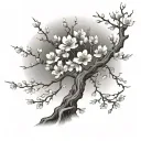 Cherry Blossom tree tattoo design idea