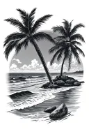 Jamaica and florida beaches mixed tattoo design idea