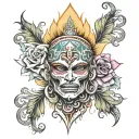 Colourful tattoo design idea