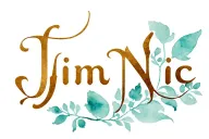 "Jim Nic" two words ambigram generator, femenine and minimalist style, delicate tattoo design idea