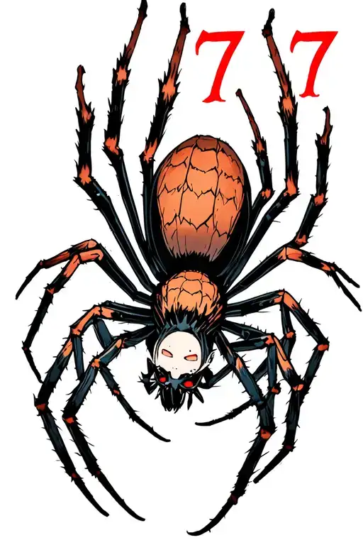 "17" phantom troupe spider crawling tattoo design idea