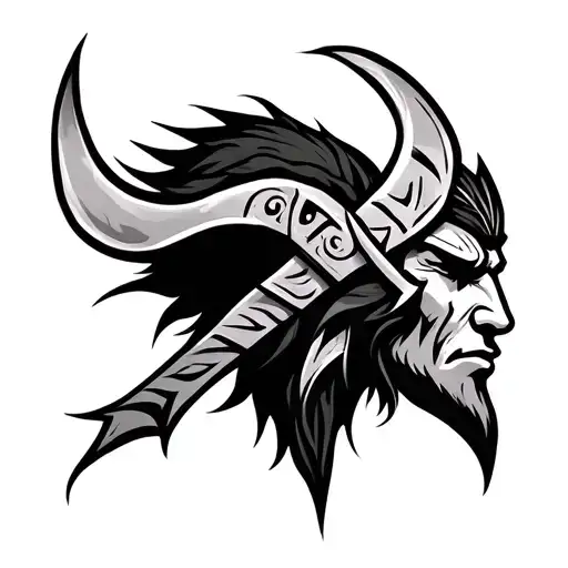 Viking Tribal tattoo design idea