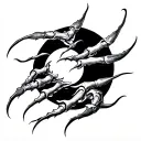 claw marks and moon rising tattoo design idea