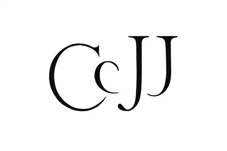 CJ initial tattoo tattoo design idea
