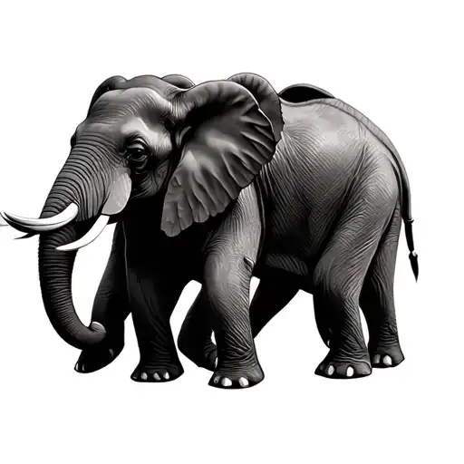 3 elephants tattoo design idea