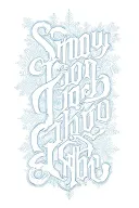 snowy name written tattoo design idea