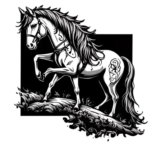 At The Drive-In Trojan Horse tattoo design idea