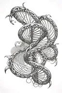 dna strand venom pattern inspired tattoo design idea