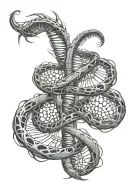 dna strand venom pattern inspired tattoo design idea