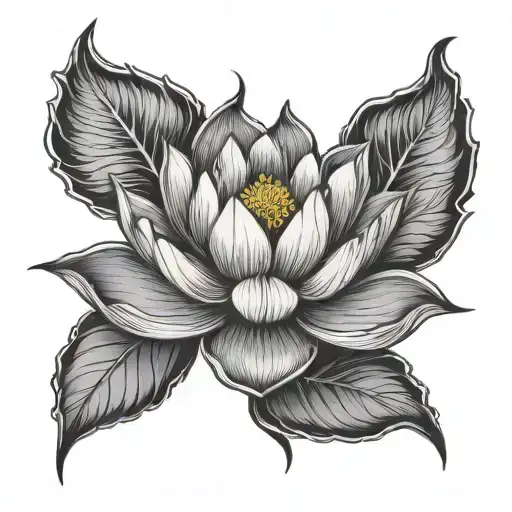 Lotus Flower with Capricorn Glyph*: A lotus flower blooming alongside the Capricorn glyph, representing your unique jour tattoo design idea