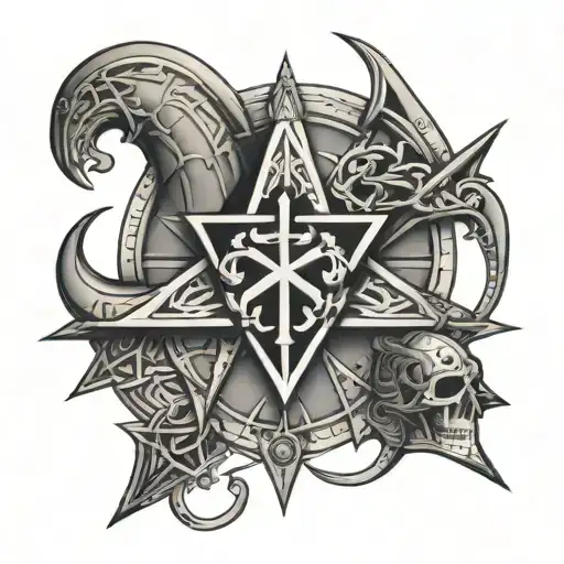 knights templar sacred geometry  tattoo design idea