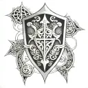 knights templar sacred geometry  tattoo design idea