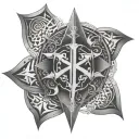 knights templar sacred geometry  tattoo design idea