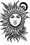 philippine sun tattoo design idea