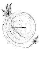 fairy dust travelling through time tattoo design idea