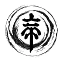 Japanese kanji for love inside an incomplete enso circle tattoo design idea