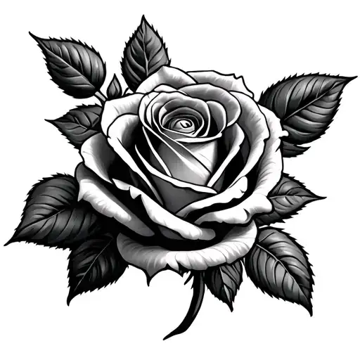Rose wrapped with an eye popping tattoo design idea