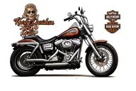Harley Davidson motorcycle tattoo design idea