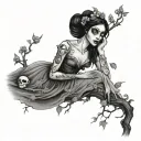 Emily Corpse bride poison tree branch Caroline tattoo design idea