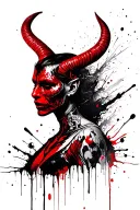 Devil's waltz in the cemetery tattoo design idea