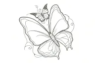 delacte butterfly withering away  tattoo design idea