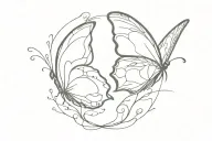 delacte butterfly withering away  tattoo design idea