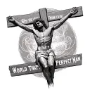 “Why do you think you can please a world that crucified a perfect man” tattoo design idea