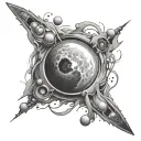 Space black hole tattoo design idea