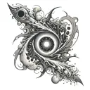 Space black hole tattoo design idea