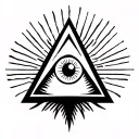 triangle insede all seeing eye tattoo design idea