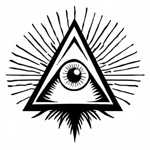 triangle insede all seeing eye tattoo design idea