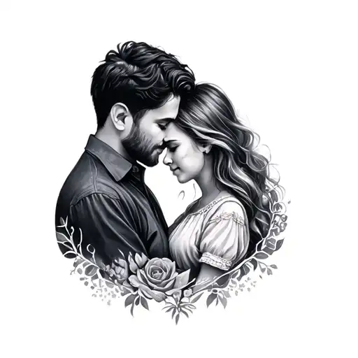 father daughter tattoo design idea