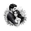 father daughter tattoo design idea