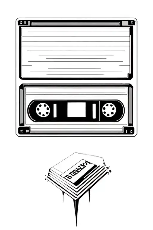 VHS tape tattoo design idea