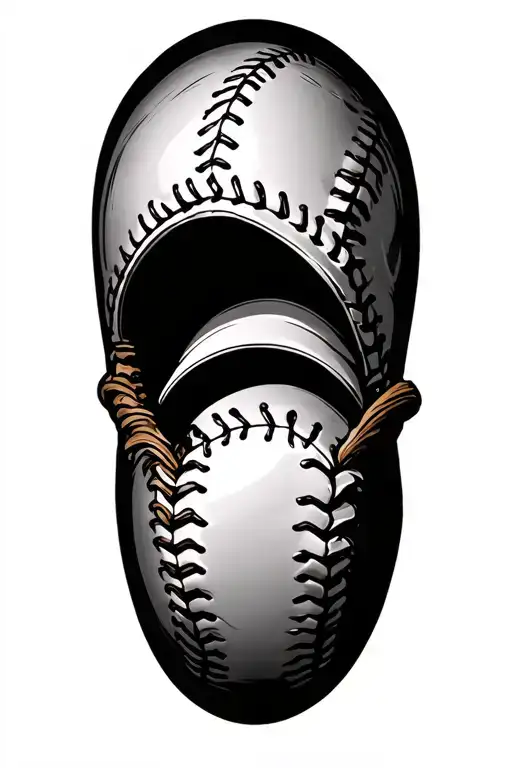 baseball seams cut open, Chicago, Arizona, Denver tattoo design idea