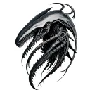 xenomorph Japanese tattoo design idea