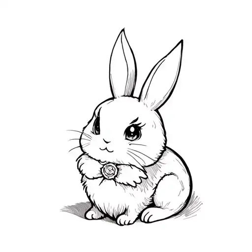 cute bunny anime inspired tattoo tattoo design idea