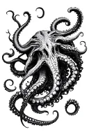lovecraft eldritch tentacle tattoo design idea