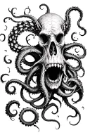 lovecraft eldritch tentacle tattoo design idea